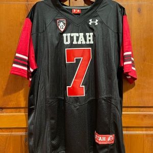 Under Armoir Utah Utes #7 Cam Rising Jersey (LG).